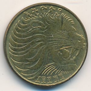 Монета 10 центов. 2004г. Эфиопия. Горная ньяла. (F)