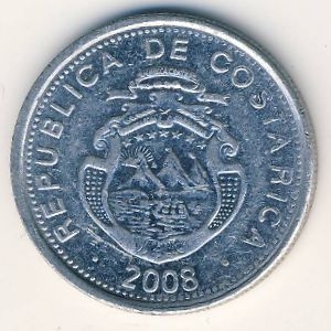 Монета 10 колон. 2008г. Коста-Рика. (F)