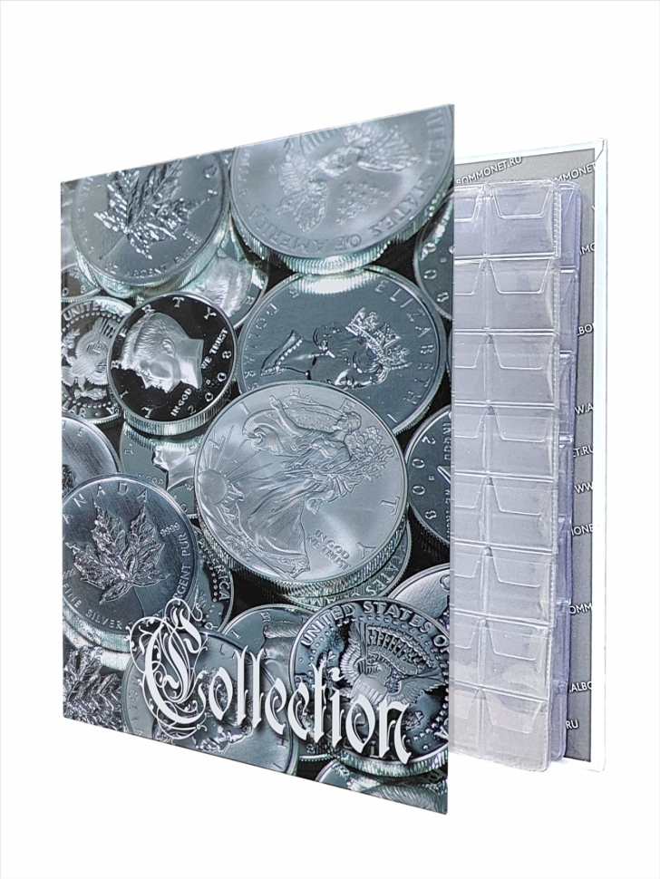 Альбом "COLLECTION" для монет с 10 листами с "клапанами". Формат "OPTIMA"