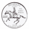 Монета квотер. США. 1999г. Delaware 1787. (D). (UNC)