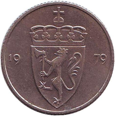 Монета 50 эре. 1979г. Норвегия. (F)